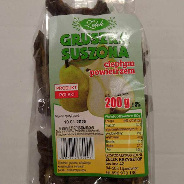 GRUSZKA SUSZONA  200g ZELEK