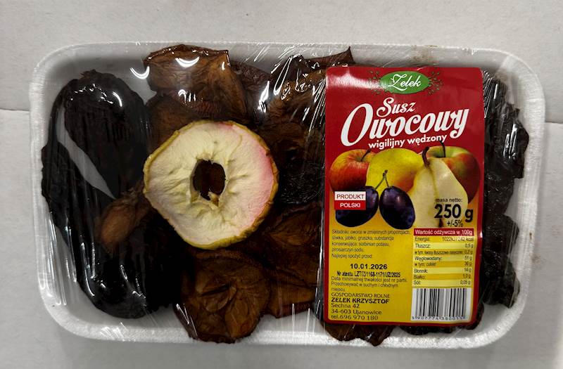 SUSZ OWOCOWY tacka wędzona 250g ZELEK