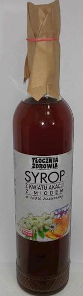 (11) SYROP KWIAT AKACJI + MIÓD  500ml TŁOCZNIA ZDROWIA