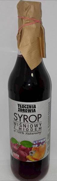 (21) SYROP WIŚNIA + MIOD 500ml TŁOCZNIA ZDROWIA