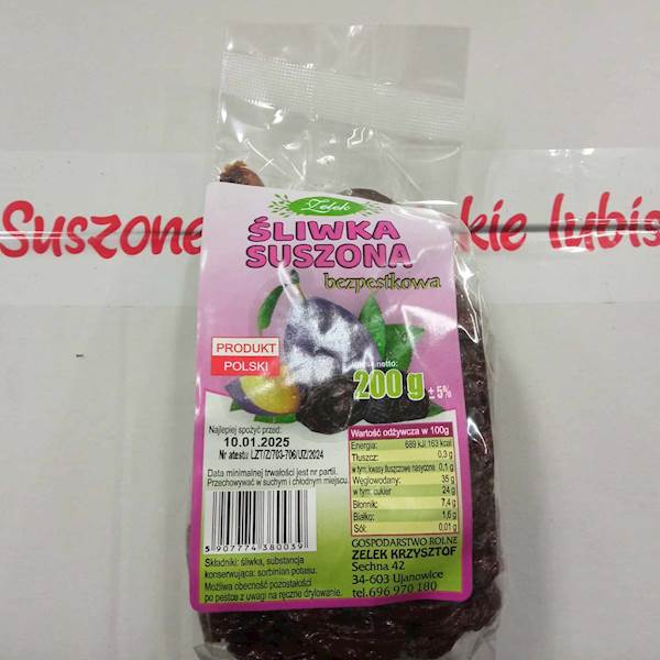 ŚLIWKA SUSZ.B/P 200g ZELEK