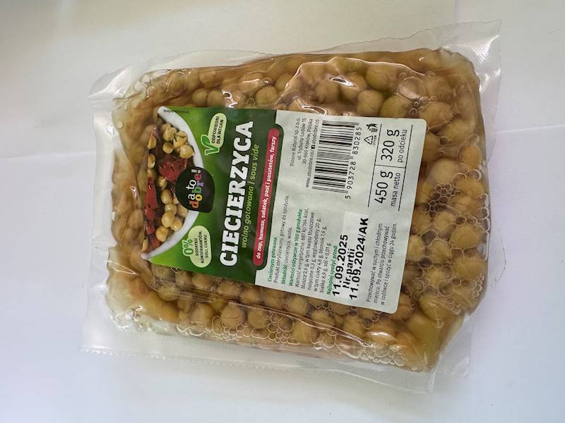 CIECIERZYCA GOTOWANA 450g folia BIOONE