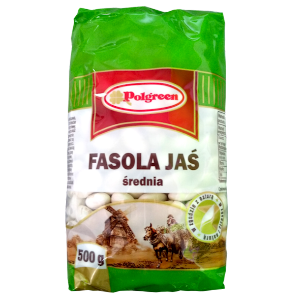 FASOLA ŚREDNIA JAŚ 500g POLGREEN 