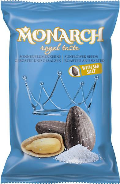 SŁONECZNIK czarny SOLONY PRAŻ. 300g MONARCH