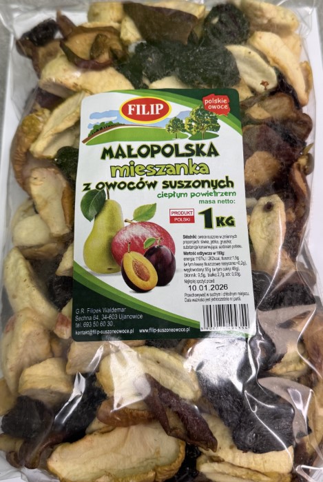 MIESZANKA MAŁOPOLSKA susz owoce 1kg FILIP