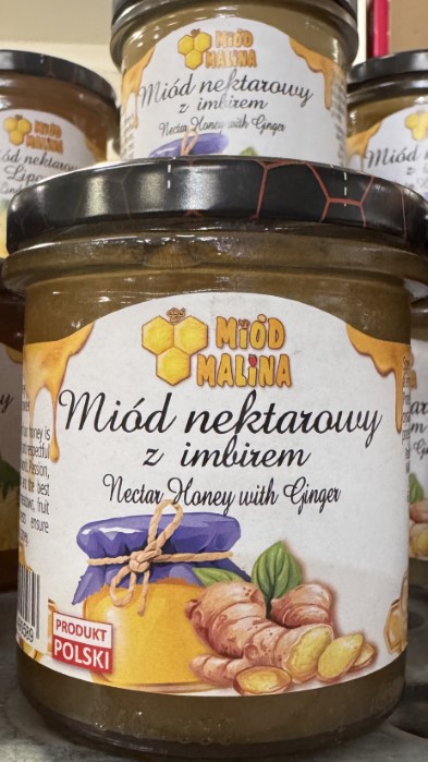 MIÓD NEKTAROWY z imbirem 450g MM