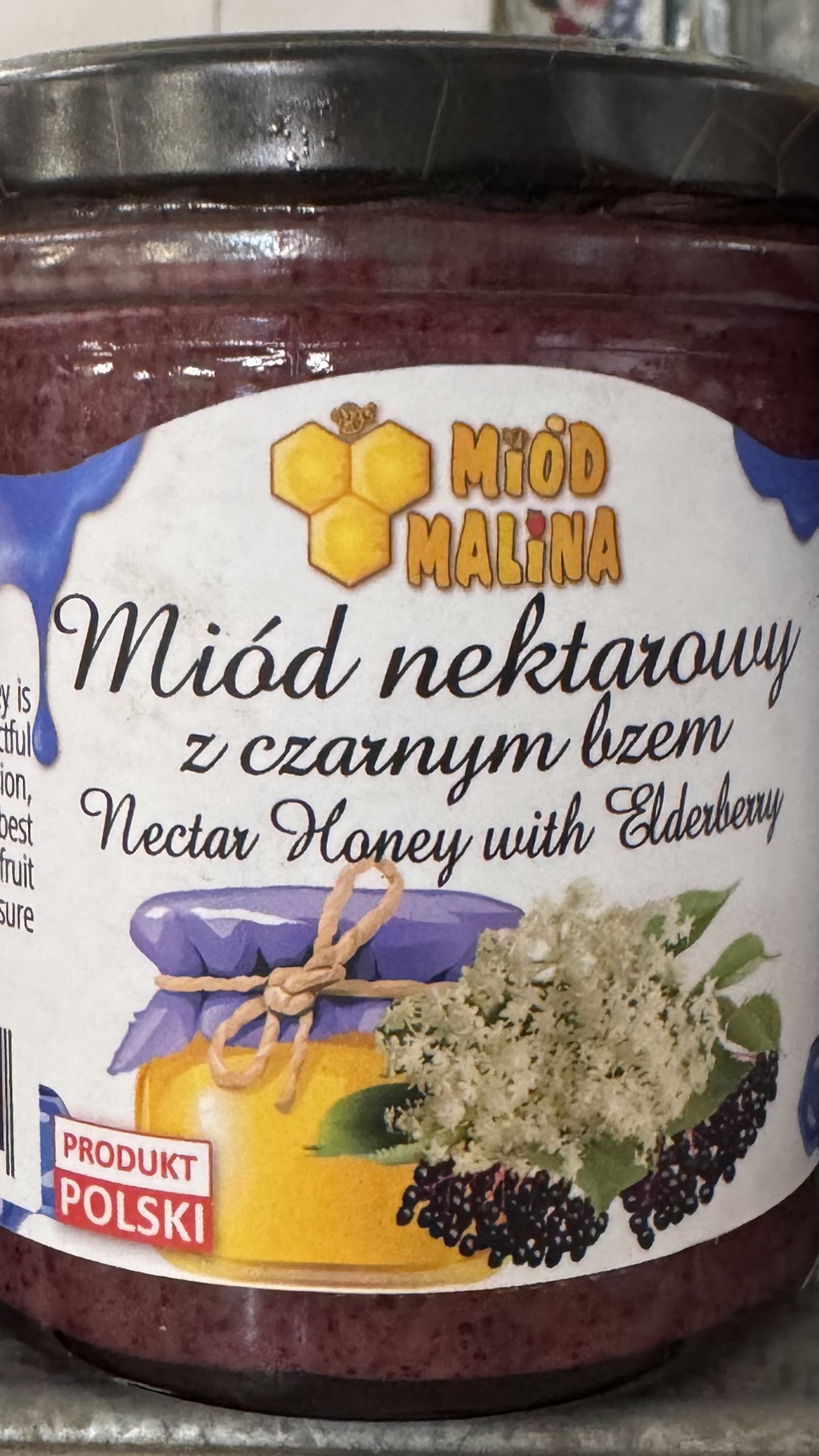 MIÓD NEKTAROWY z czarnym bzem 450g MM