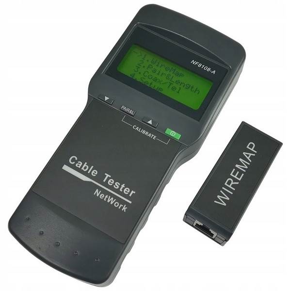 NOYAFA NF-8108A Tester okablowania LCD RJ45 4xAA