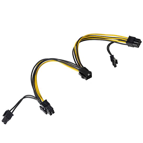 Adapter zasilania kart graficznych 2xSATA PCIe 6+2