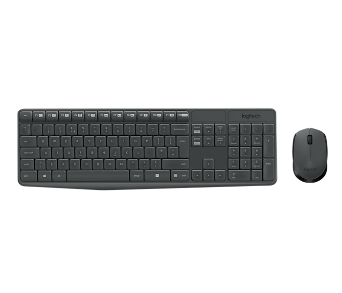 Logitech klawiatura + mysz bezprzewodowa MK235, Sz
