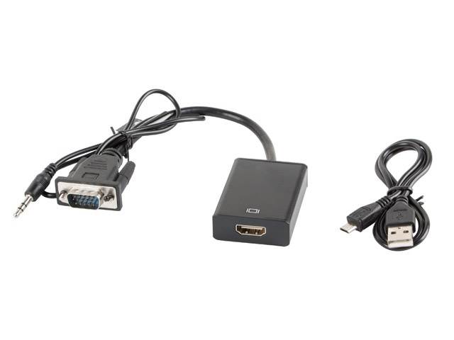 Adapter Lanberg HDMI VGA + Audio