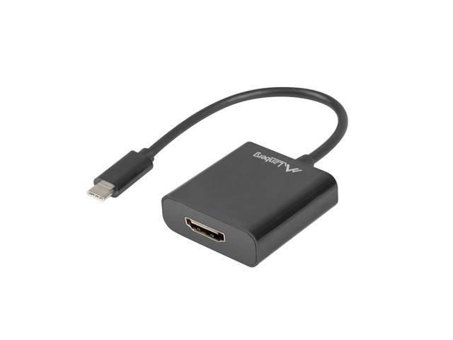 Kabel adapter Lanberg USB type-C(M) - HDMI(F) 0,15