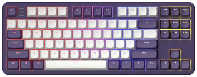Klawiatura Dark Project ALU87A Violet Mech RGB