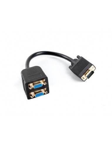Splitter Lanberg AD-0020-BK VGA M 2x VGA F 0,2m cz