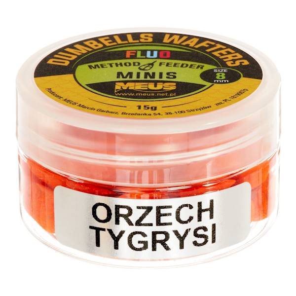 Dumbells Fluo Wafters 8mm Orzech Tygrysi MINIS