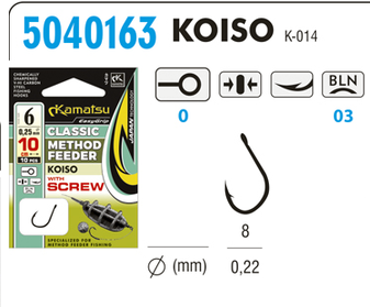 Method Feeder Classic Koiso 8 z wkrętem 10szt