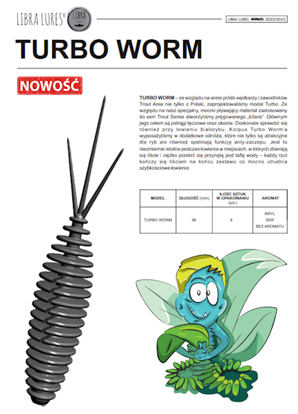 TURBO WORM 56mm kolor 027 zapach ser 1szt