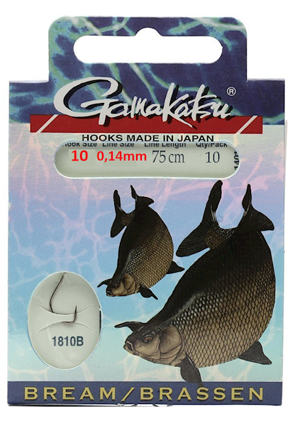 Haczyki Gamakatsu 1810B ROZMIAR 10 0,14MM 10SZT