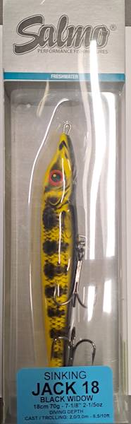 SLIDER SALMO JACK 18cm/70g SINKING BLACK WIDOW