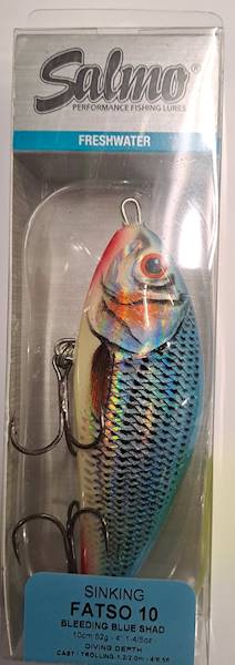 SLIDER SALMO FATSO 10CM 52GRAMY BLEEDING BLUE SHAD