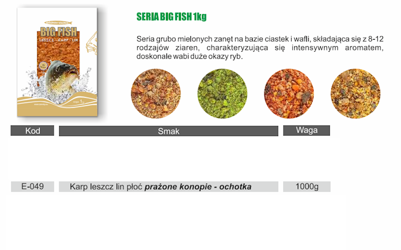 ZANĘTA ELDORADO BIG FISH KONOPIE OCHOTKA 1KG