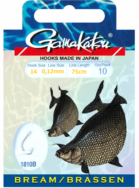 HACZYKI GAMAKATSU 14 0,12mm 75cm 10sztuk w opak.