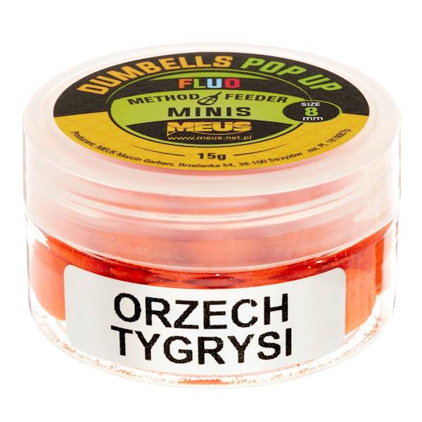 Dumbells Fluo Pop Up 8mm Orzech Tygrysi MINIS