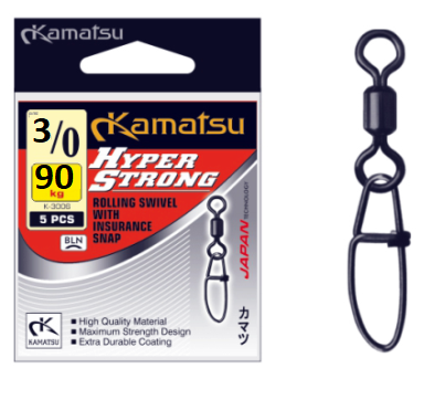 Krętlik z Agrafką Hyper Strong K-3006 3/0 90kg