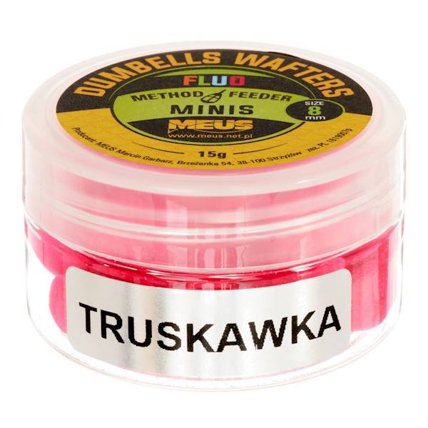 Dumbells Fluo Wafters 8mm Truskawka MINIS