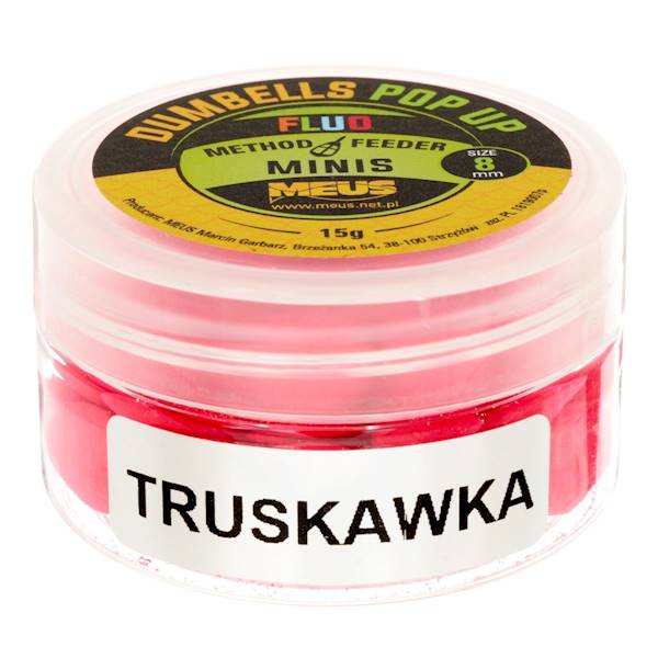 Dumbells Fluo Pop Up 8mm Truskawka MINIS