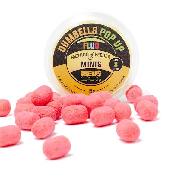 Dumbells Fluo Pop Up 8mm Truskawka MINIS