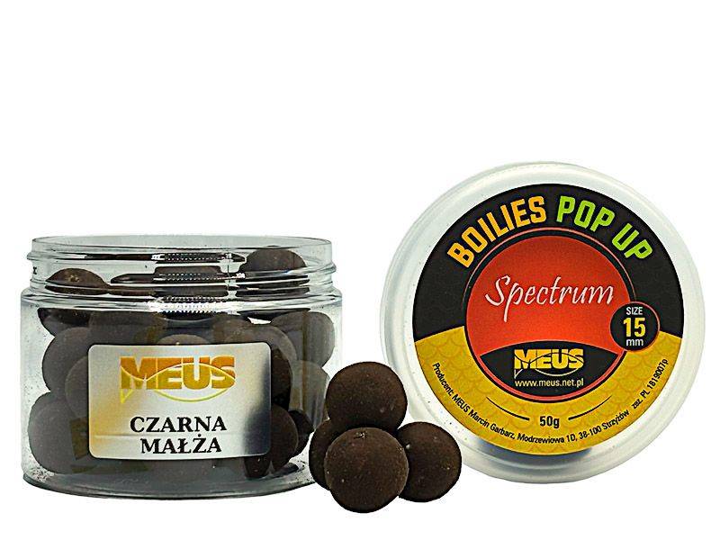 Kulki Pop Up Spectrum 15mm Czarna Małża 50GR