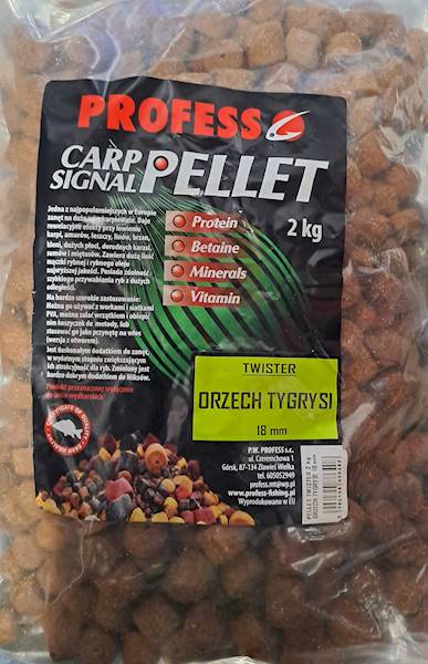Pellet TWISTER – ORZECH TYGRYSI 18 mm 2KG