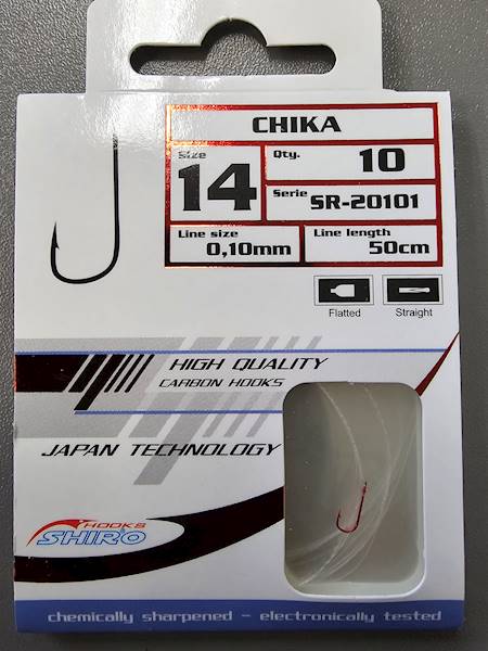 HACZYKI CHIKA CZERWONE 14 0,10MM 50CM