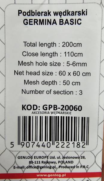 PODBIERAK GERMINA BASIC 200/60/60CM