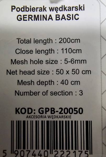 PODBIERAK GERMINA BASIC 200/50/50CM