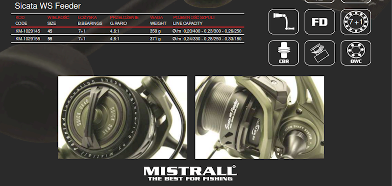 Kołowrotek mMstral Sicata ws Feeder 4500 