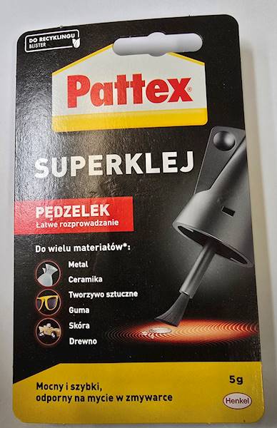 Klej patex z pędzelkiem , PŁYNNY