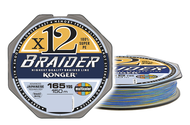 PLECIONKA BRAIDER X12 MULTICOLOR 0,18/150 KONGER