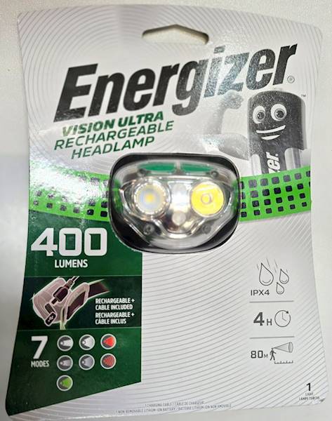 Latarka czołowa ENERGIZER VISION ładowalna 400lm