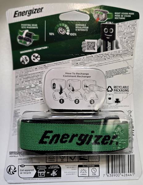 Latarka czołowa ENERGIZER VISION ładowalna 400lm