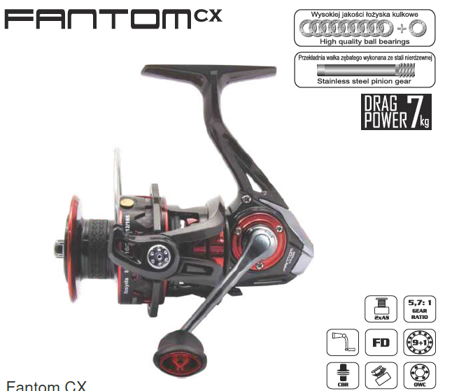 KOŁOWROTEK FANTOM CX FD 2000 9+BB