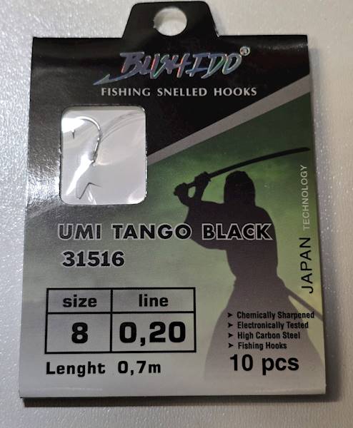 HACZYKI BUSHIDO UMITANGO BLACK 8 0,20MM 0,7M 31516