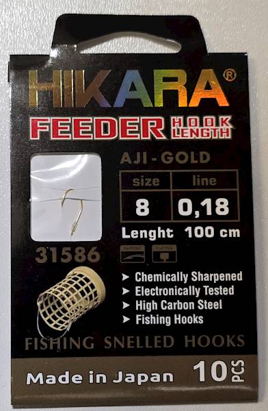 HACZYKI HIKARA FEEDER  AJI GOLD 8 0,18MM 100CM
