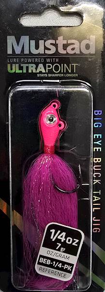 Jig MUSTAD Big Eye Bucktail 1/4 oz. Pink 7 g