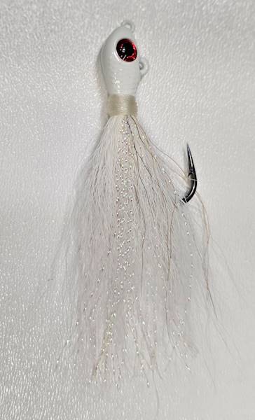 Jig MUSTAD Big Eye Bucktail 1/4 oz. White 7 g