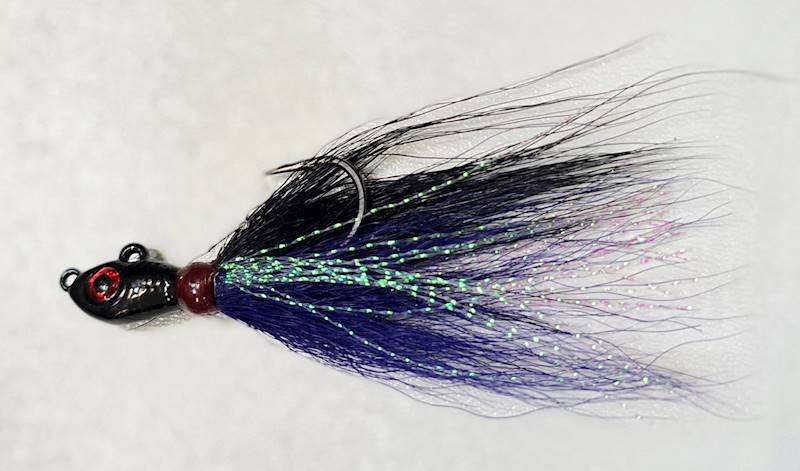 Jig MUSTAD Big Eye Bucktail 1/4 oz. Black-Purple 7