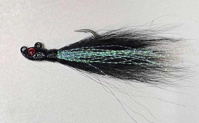 Jig MUSTAD Big Eye Bucktail 1/8 oz. Black 3.5 g