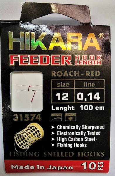 HACZYKI HIKARA FEEDER  ROACH RED 12 0,14MM 100CM