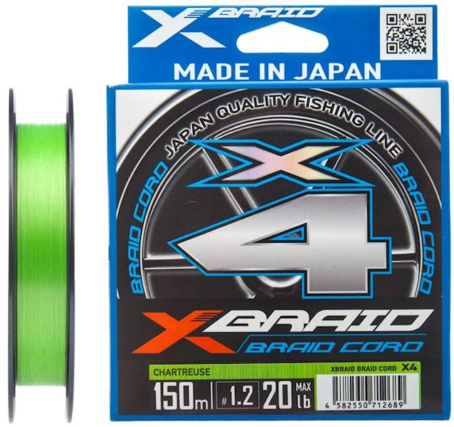 YGK X-Braid Braid Cord X4 150m #1.2/0.185mm 20lb
